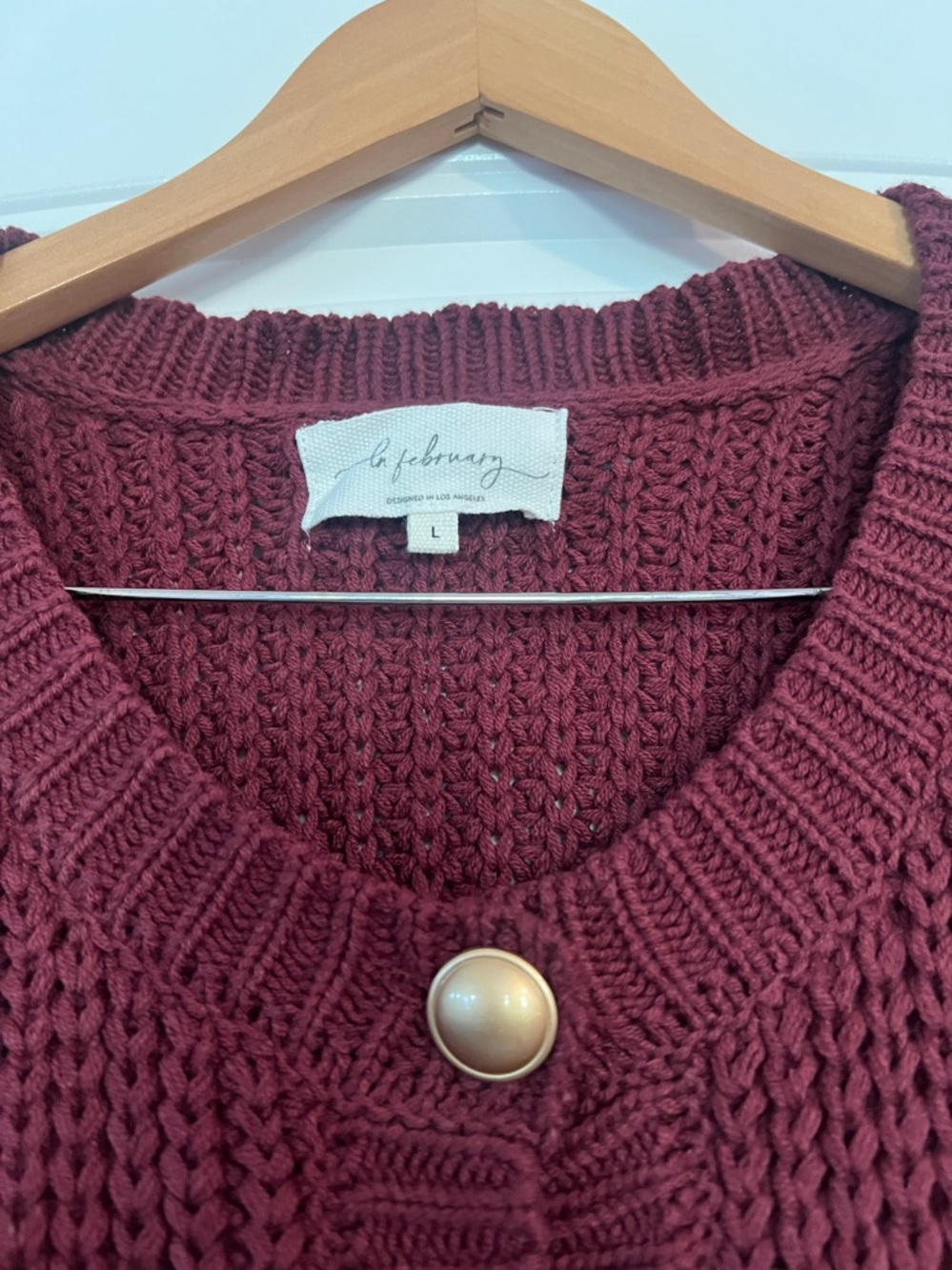 Sweater Shell Gold Buttons - Picture 2 of 4